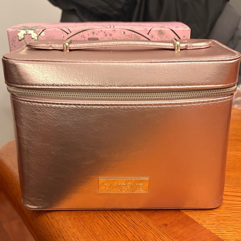 Lancome Metallic Pink Cosmetic Case